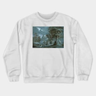 Landscape with a Scene from Fenelon's Telemaque by Jean-Jacques Lagrenee Crewneck Sweatshirt